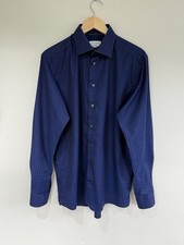 Eton Contemporary Long Sleeve Shirt Mens 16.5 Collar 42” Blue  Button Up Large