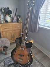 Hofner Bass Contemporary  5/500  With Leather Case Amp Lead And Leather Strap