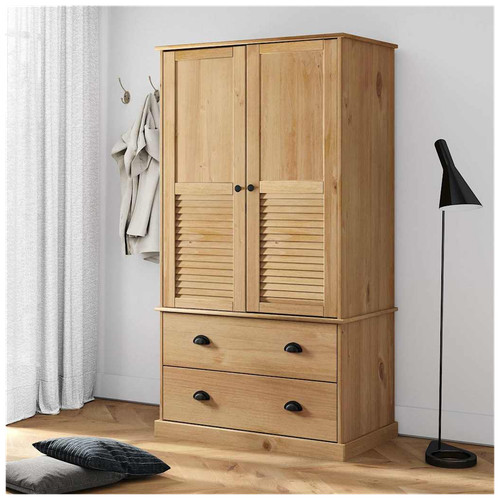 Wardrobe solid pine wood - pine,