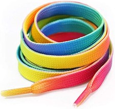 1 PAIR FLAT RAINBOW STRIPE