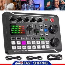 NEW Live Sound Card and Audio Interface with Mixer Effects and Voice Changer Pro