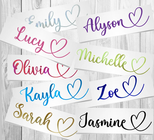 Personalised vinyl name decal - personalised,