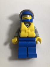 Lego Minifigure, cty0406, Coast Guard, Rescuer with Life Vest and Helmet, City