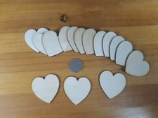 20x 50mm/5cm Wooden Heart Craft Shapes Wood DIY Decoration Disc Plaque 