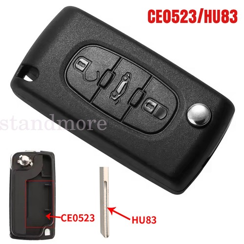 Button flip key fob case - button,