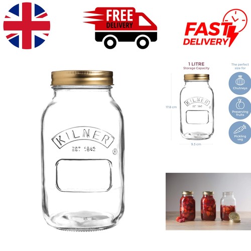 Reusable glass jar with - 1l,