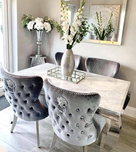 Marble dining table 4 - 4, button