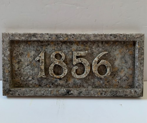 Vintage carved plaque - plaque, number