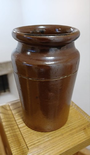 Old stoneware salt - old, glazed