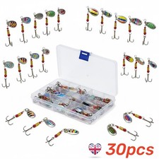 30x Metal Spinners Fishing