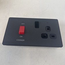 EXCLUSIVE PROMOTION - Screwless Flat plate Light Switches & Sockets Black Nickel