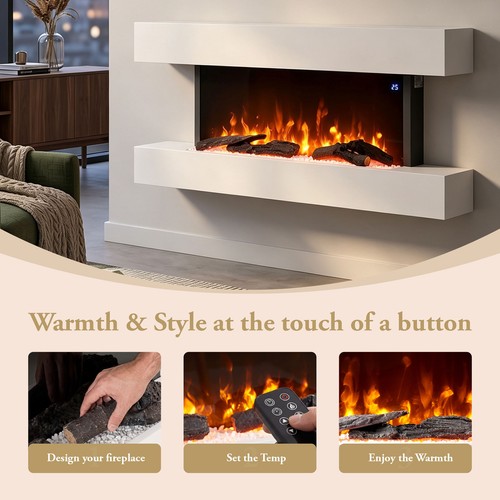 Electric fire wall mounted led - fire,