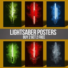 Star Wars Lightsaber Posters Movie Wall Art Home Room Syfy Space Poster Prints