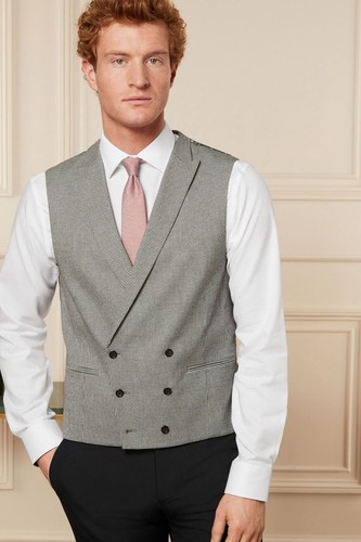 Grey double breasted waistcoat - breasted,