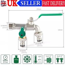 Double Garden Tap with 1/2