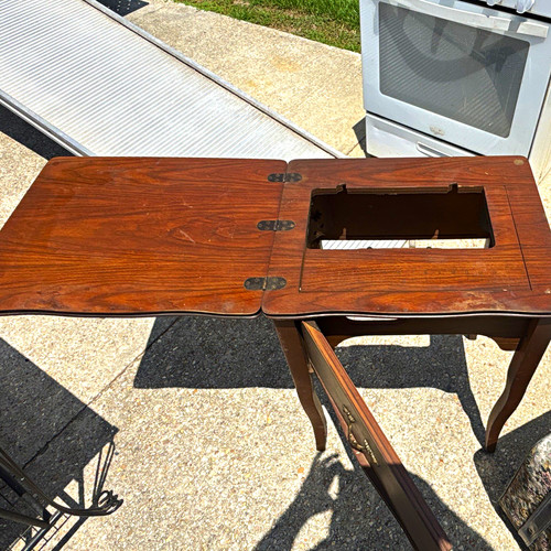 Wood sewing machine cabinet - sewing,