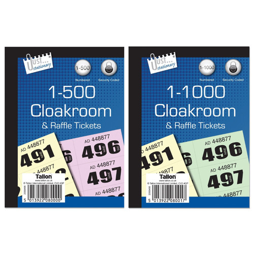Numbered cloakroom raffle - cloakroom,