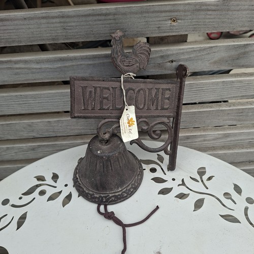 Brown cast iron welcome - brown,