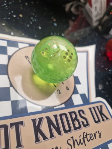 Green pear with dice - green,