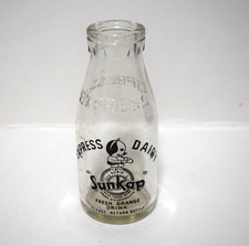 Antique EXPRESS DAIRY SUKIE SUNKAP  ORANGE DRINK BOTTLE.