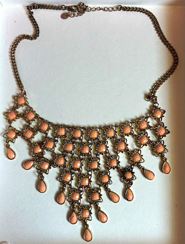 Pink silver bib statement - pink, &