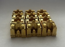 Franklin Mint Monopoly Collectors Edition Set of 12 Gold Plated Hotels