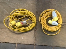 110v Extension 15m Leads 1.5mm Site Power cable with 16 amp (Pair)