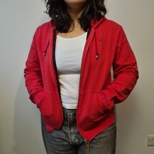 Womens Versace Sport red zipped hoodie size L. 