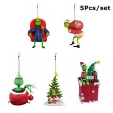 5Pcs 2D Merry Christmas Grinch