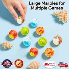 10x Large Jumbo Glass Marbles