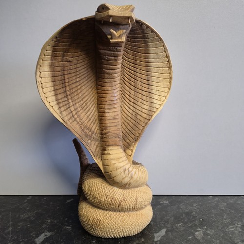 Hand carved wooden - wooden, cobra