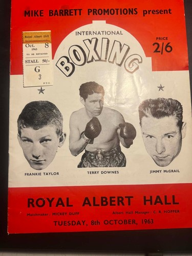 Boxing programme ticket 8th - boxing,
