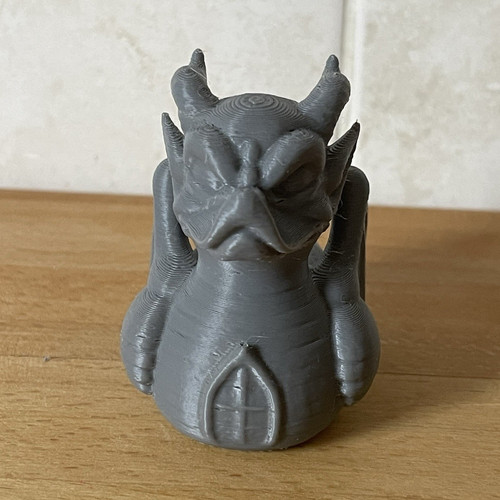 Small grey printed gargoyle - grey,