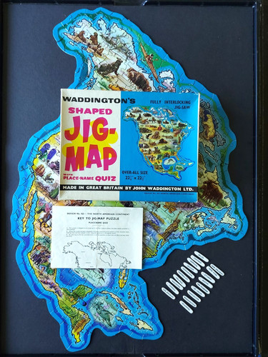 Vintage waddingtons jig map - waddingtons,
