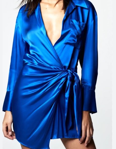 Zara women satin effect wrap - zara,