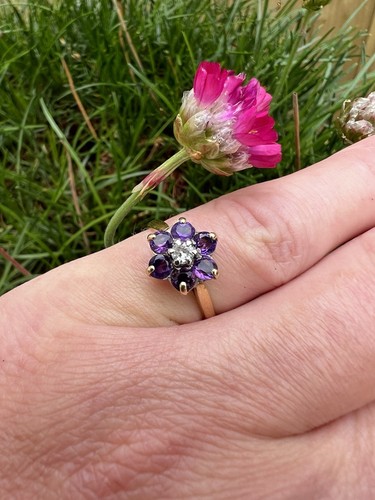 Vintage 18ct gold amethyst - 18ct,