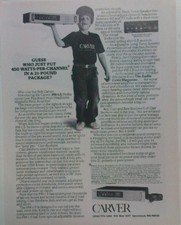 retro magazine advert 1984 CARVER POWER AMPS