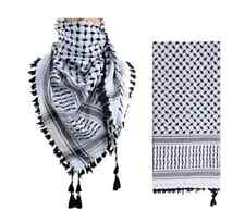 New Palestinian Shemagh Desert Scarf Keffiyeh Head Wrap Black And White Unisex