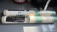 2 Rolls Tim Wilman Wallpaper New & Sealed luxury Texture Cream & green 207070