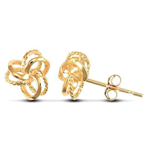 Stud earrings 9ct - yellow, gold