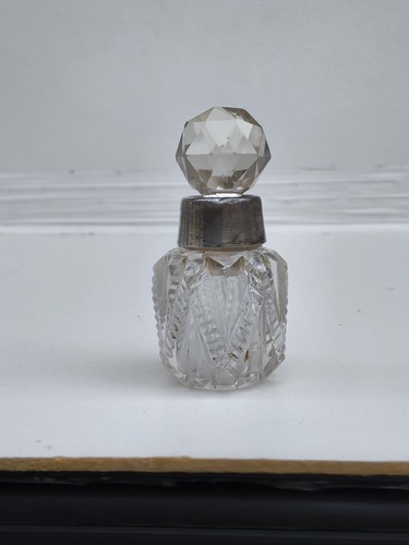 Antique cut glass scent bottle - antique,