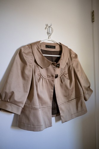 Zara basic tan satin rounded - zara,