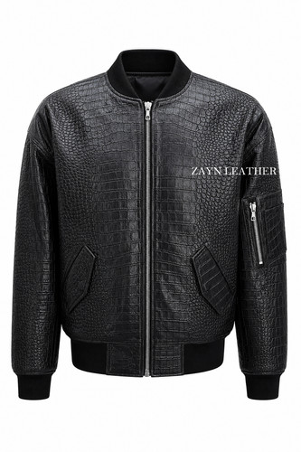 Men black crocodile - black,