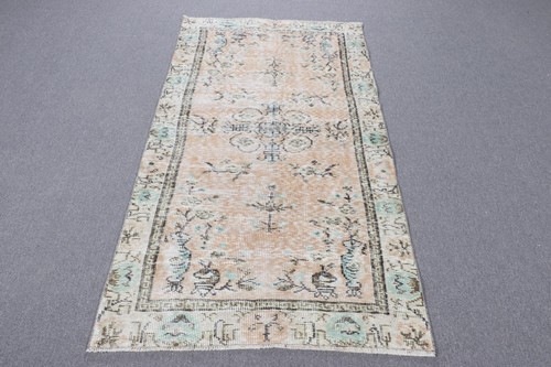 Turkish vintage rug 3x6 ft - turkish,