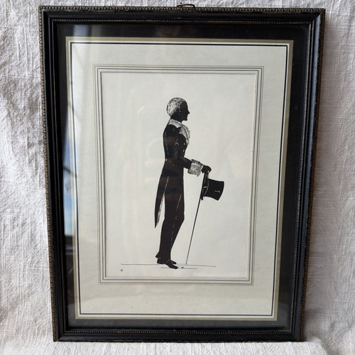 Framed man black silhouette - man,