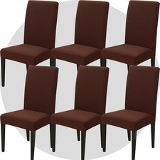 Dining Room Chair Covers Set of 6 Super Fit Stretch Removable Washable Dining Ch