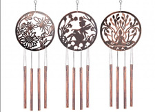 Rustic Windchime Garden Decoration Bronze Effect 16x45cm Buddha Fairy Bee