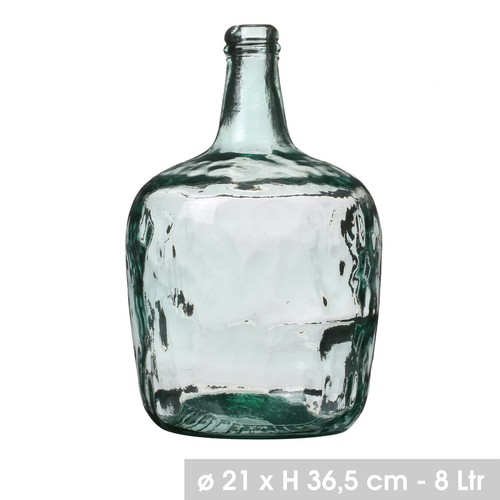 Round recycled glass vase - recycled,