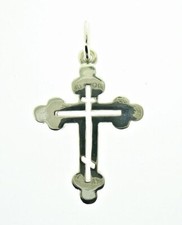 Silver cut-out Orthodox cross