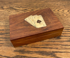 ANTIQUE VINTAGE WOODEN CARDS